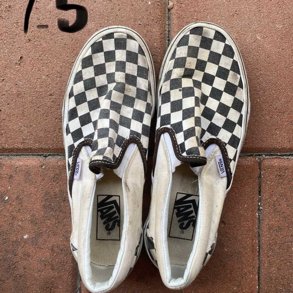 Vans checkerboard slip-on black/off white
